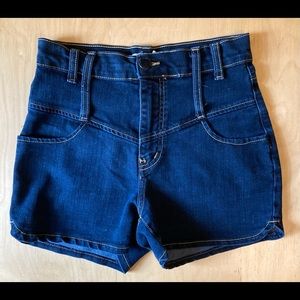 High waist denim shorts